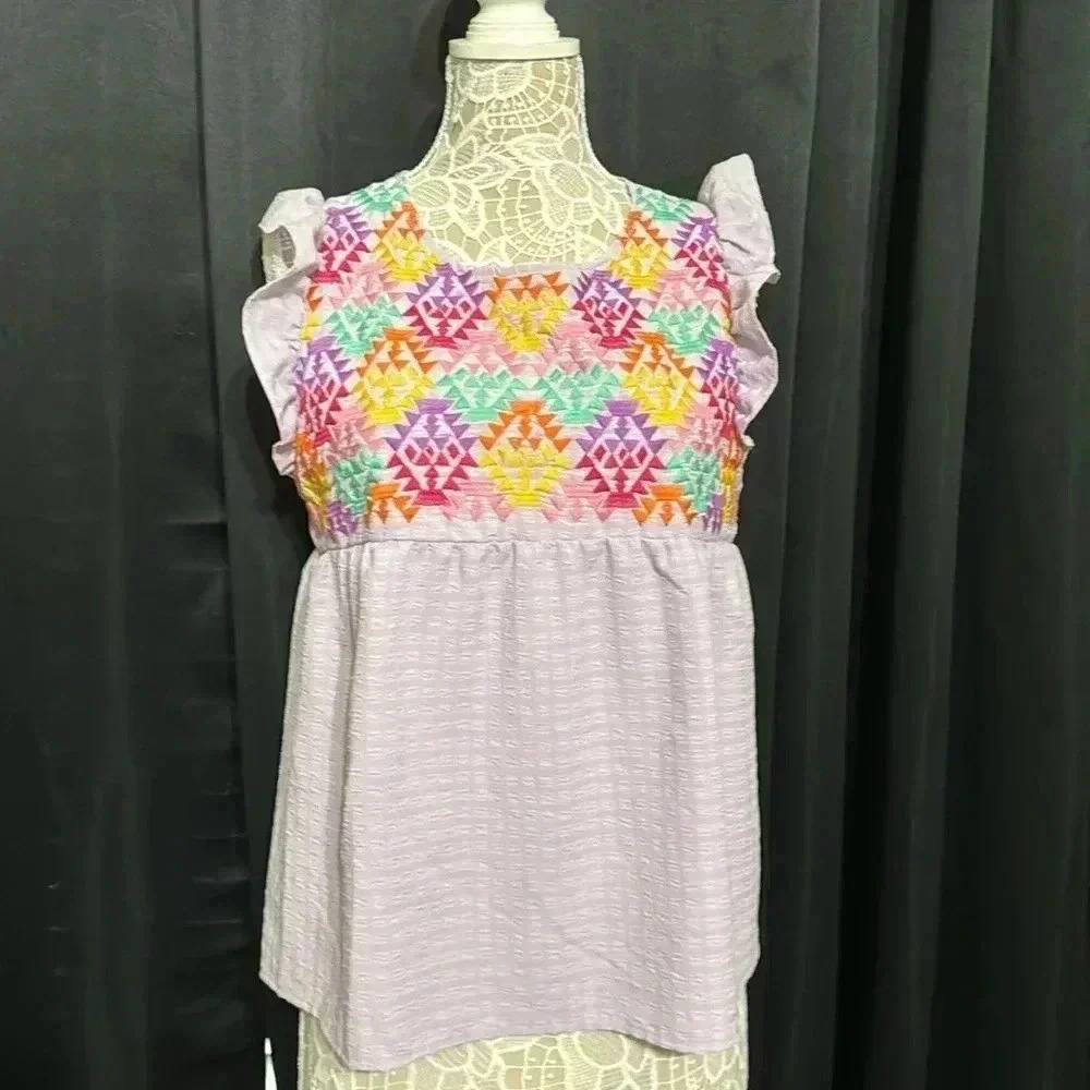 THML Embroidered Sleeveless Top